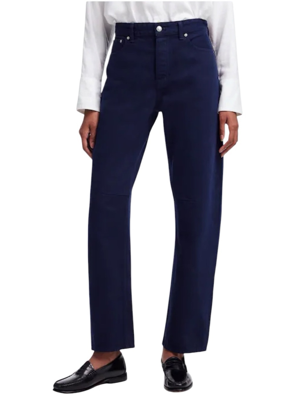 Madewell The Darted Barrel Leg Jeans Juniper Berry